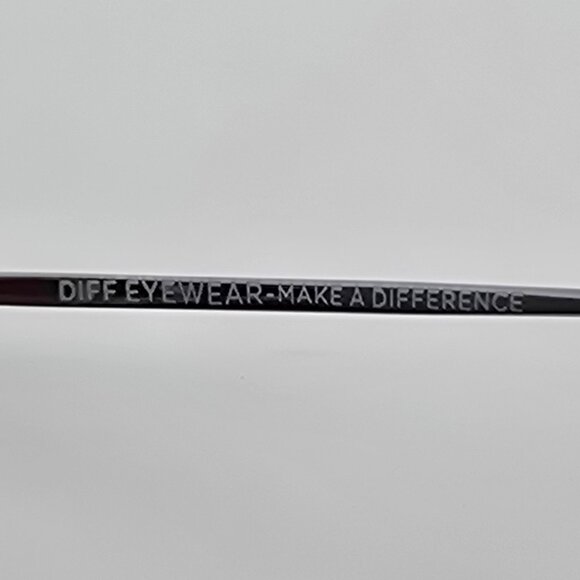 Diff Eyewear Sunday Silver Grey Frame Blue Light Blocking Lens Aviator Glasses - Picture 9 of 15